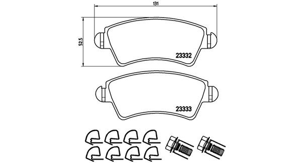 MAGNETI MARELLI Комплект тормозных колодок, дисковый тормоз 363700461067